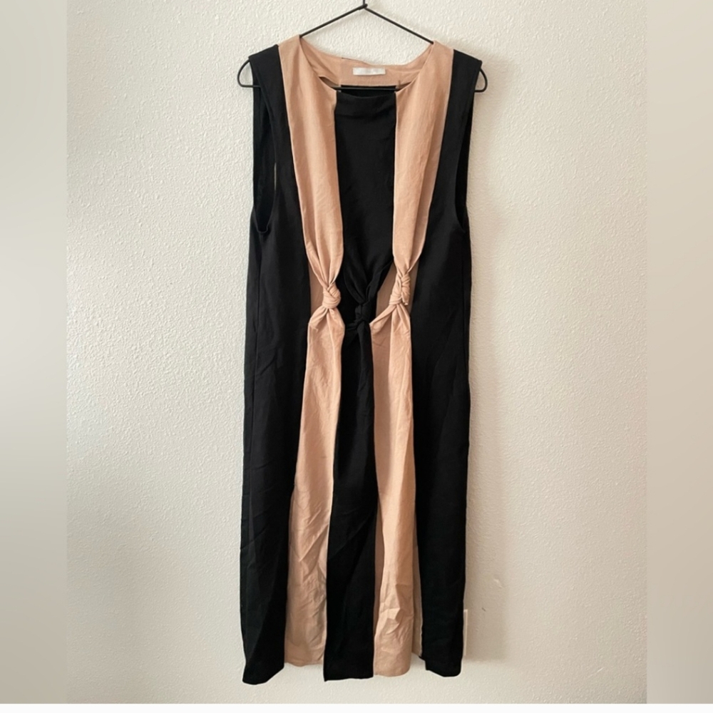 Zara Color Block Knot Maxi Dress
